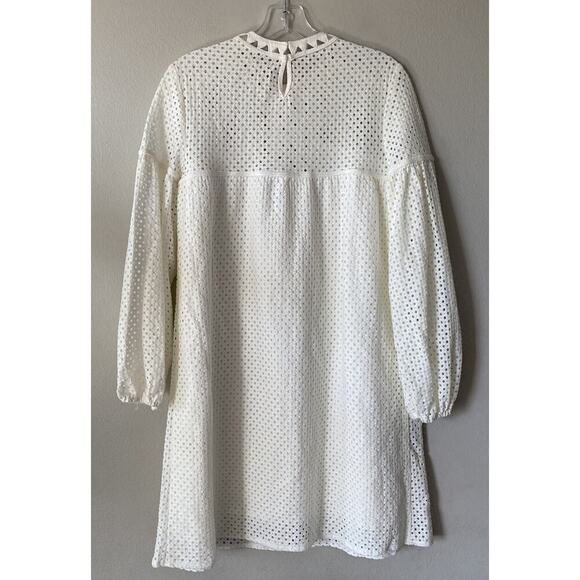 Max Studio Peasant Long Sleeve Dress Crochet Boho Size XS Prairie Cottagecore - Picture 2 of 10